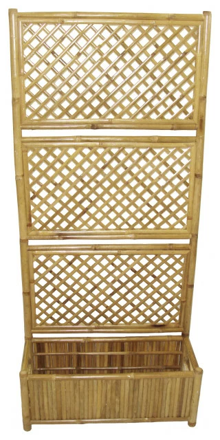 Bamboo54 Bamboo Planter With Trellis 1 Bamboo54 Bamboo Planter With Trellis