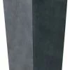 LuxenHome Gray MgO 24.2in. H Tall Tapered Planter