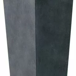 LuxenHome Gray MgO 24.2in. H Tall Tapered Planter