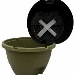 Eckert's Greenhouse/H2O Labor Saver 16" Weekender Outdoor Planter, Sea Foam Green, Set Of 2