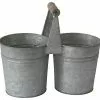 Cheungs Galvanized Metal Double Pot