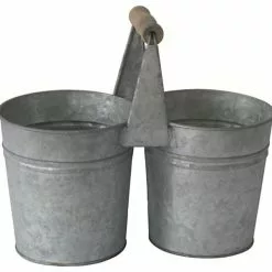 Cheungs Galvanized Metal Double Pot