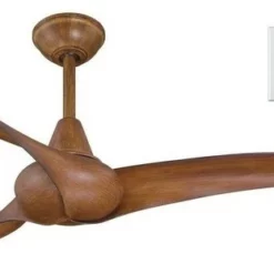 Minka Aire Wave 52" Ceiling Fan W/Remote & Wall Control Bundle - Distressed Koa