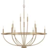 Capital Lighting Fixture Company Capital Lighting 428501 Greyson 12 Light 40"W Taper Candle - Aged Brass