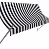Awntech Corporation 4' New Orleans Spear Awning Awning, Black/White