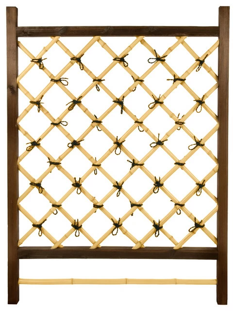 Oriental Furniture Japanese Garden Style Wood And Bamboo Trellis 1 Oriental Furniture Japanese Garden Style Wood And Bamboo Trellis