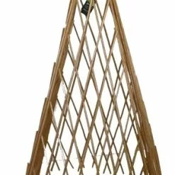 Master Garden Products Barkless Carbonized Willow Expandable Teepee, 68"H X 30"L