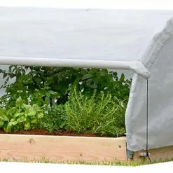 ShelterLogic 4x4x1'11'' Round Raised Bed Greenhouse With Fully Closable Cover