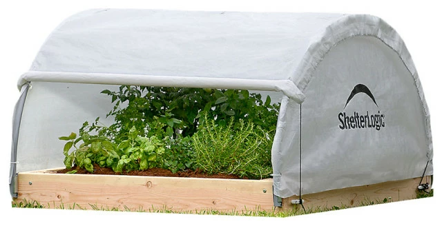 ShelterLogic 4x4x1'11'' Round Raised Bed Greenhouse With Fully Closable Cover 1 ShelterLogic 4x4x1'11'' Round Raised Bed Greenhouse With Fully Closable Cover
