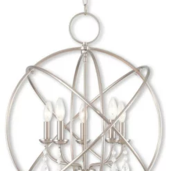 Livex Lighting Inc. Aria 5-Light Chandelier, Brushed Nickel