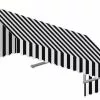 Awntech Corporation 3' San Francisco Window/Entry Awning, Black/White