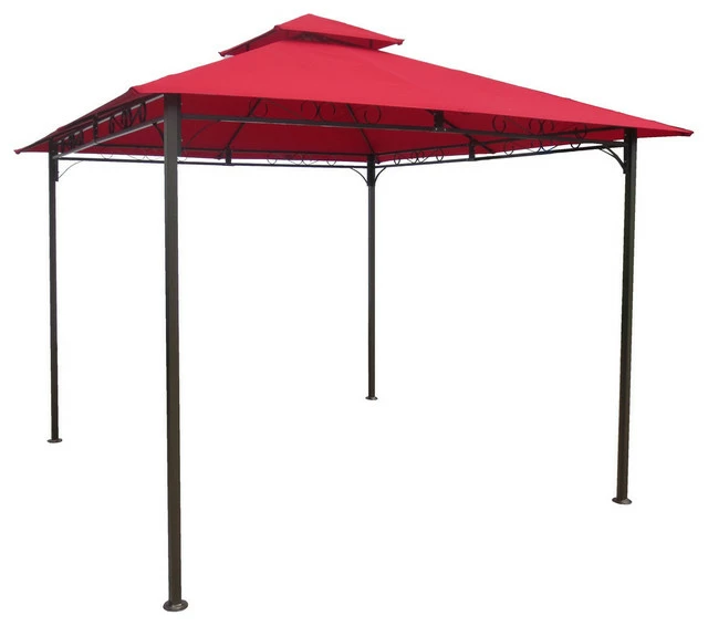 International Caravan St. Kitts Vented Canopy Gazebo - Bronze/Ruby Red 1 International Caravan St. Kitts Vented Canopy Gazebo - Bronze/Ruby Red