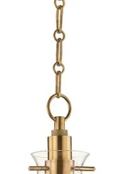 Hudson Valley Lighting Ivy 1 Light Pendant, Aged Brass, 7.5"