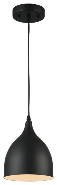 CHLOE Lighting, Inc. Chloe Lighting Walter Industrial 1 Light Pendant, Matte Black 1 CHLOE Lighting, Inc. Chloe Lighting Walter Industrial 1 Light Pendant, Matte Black
