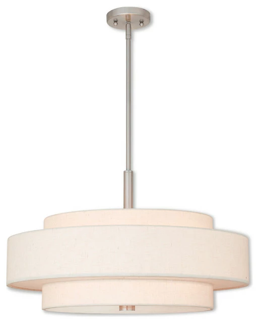 Livex Lighting Inc. Meridian 5-Light Pendant, Brushed Nickel 1 Livex Lighting Inc. Meridian 5-Light Pendant, Brushed Nickel