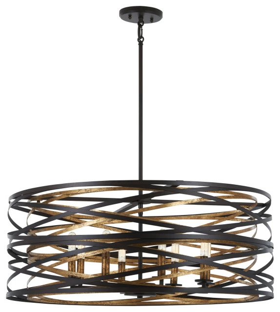 Minka Aire Minka Lavery Vortic Flow 4677-111 8 Lights Pendant, Dark Bronze 1 Minka Aire Minka Lavery Vortic Flow 4677-111 8 Lights Pendant, Dark Bronze