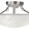 Livex Lighting Inc. Oasis Ceiling Mount, Brushed Nickel