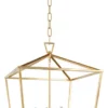 AA Warehousing 4-Light Lantern Chandelier, Gold