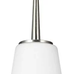 Sea Gull Lighting 1-Light Mini-Pendant, Brushed Nickel