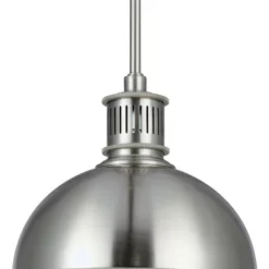 Sea Gull Lighting 1-Light Pendant, Brushed Nickel, A19/75w