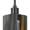 Cal Lighting Wood/Black Metal/Wood Reggio, Chandelier, Fx-3641-1