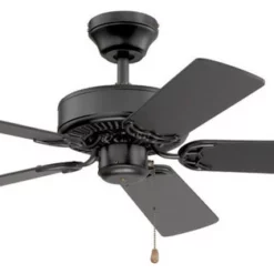 Kendal Lighting Builder's Choice 42" Ceiling Fan, Black